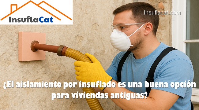 El aislamiento por insuflado es una buena opción para viviendas antiguas