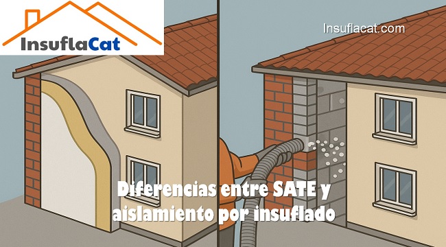 diferencias entre SATE y aislamiento por insuflado