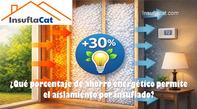 que porcentaje de ahorro energetico se consigue con el aislamiento por insuflado
