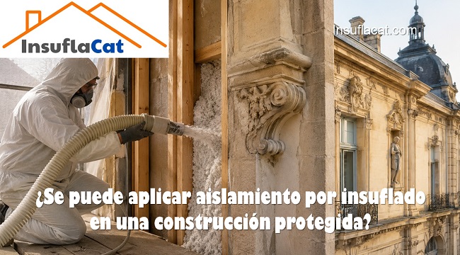 Se puede aplicar aislamiento insuflado en una construcción protegida